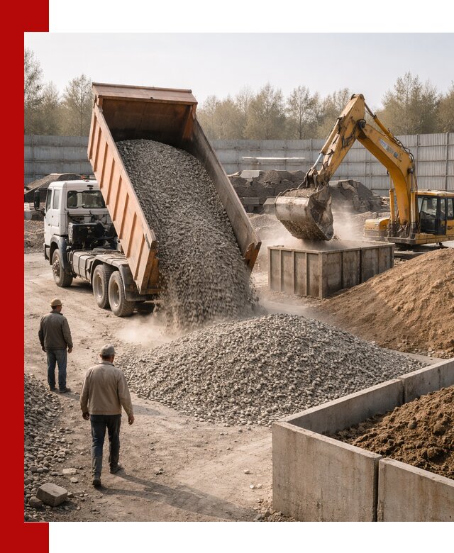 Доставка нерудных материалов с погрузкой и разгрузкой в Камне-на-Оби