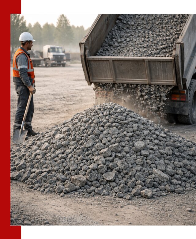 Гранитный щебень фракции 100–201 для строительства в Камне-на-Оби