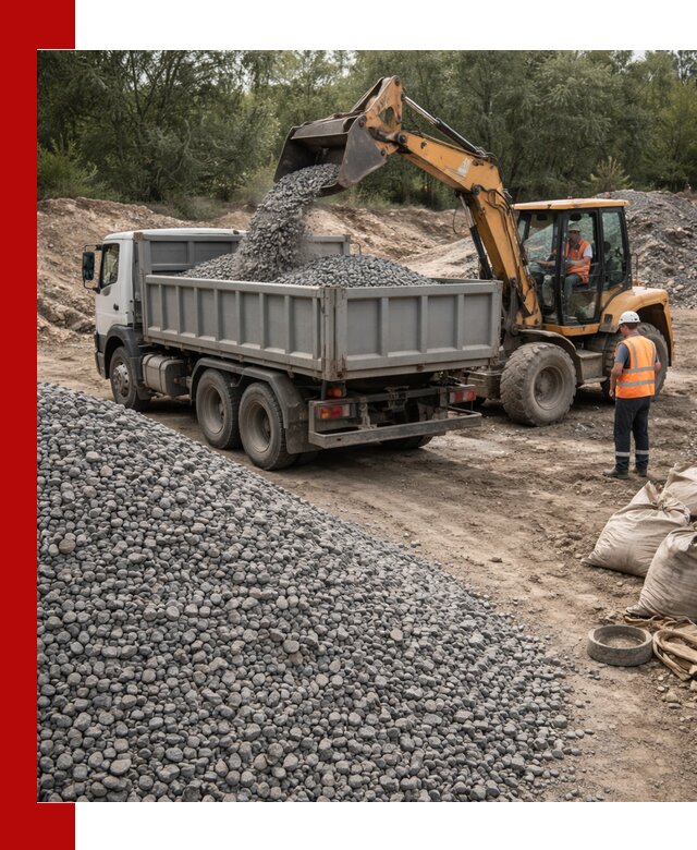 Доставка гравийного щебня в Камне-на-Оби оптом и в розницу