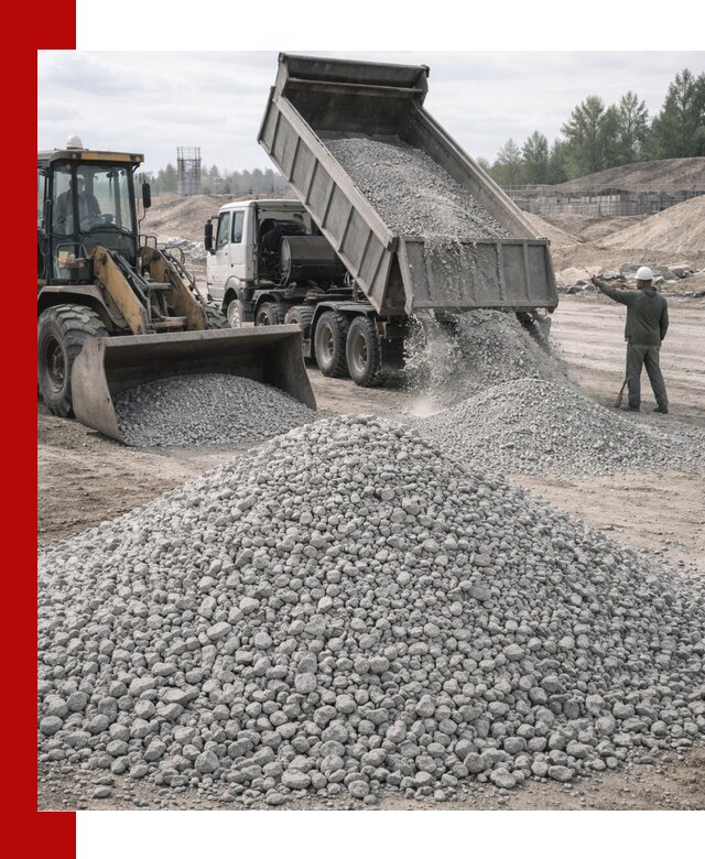 Доставка известнякового щебня фр. 5–20 в Камне-на-Оби