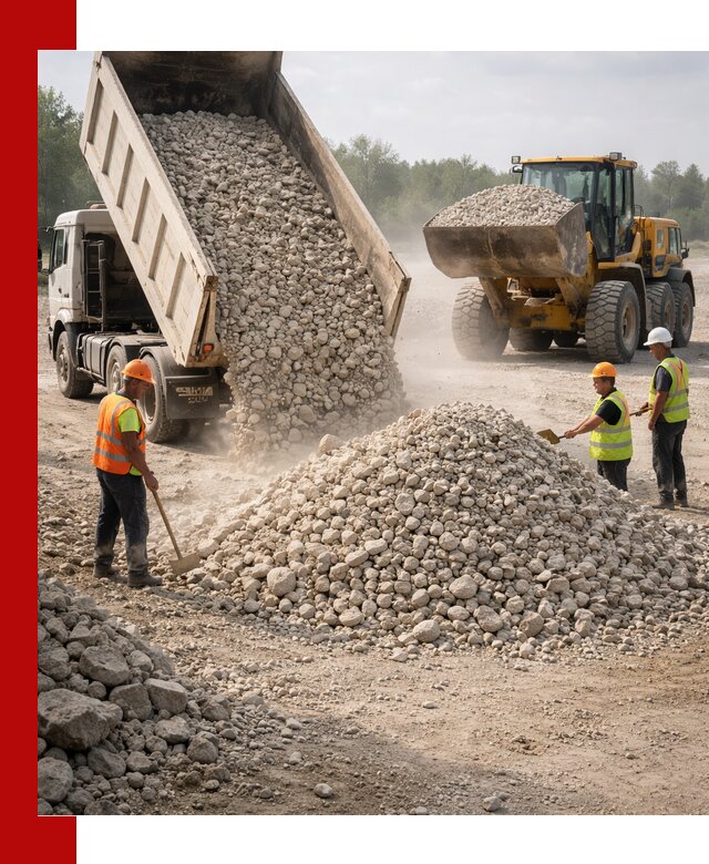 Доставка известнякового щебня фр. 40-70 в Камне-на-Оби