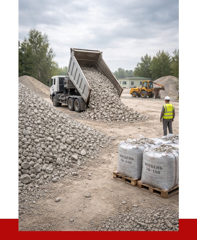 Известняковый щебень фракция 70-150 в Камне-на-Оби от 1269 р. | ПРОНЕРУДКно