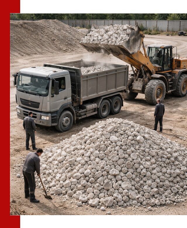 Известняковый щебень фракция 70–150 с доставкой в Камне-на-Оби