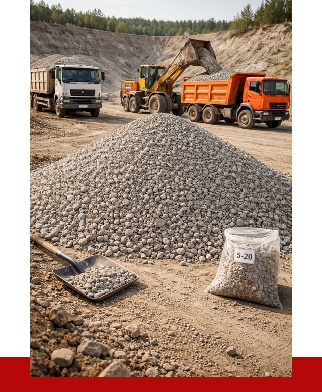 Доломитовый щебень фр. 5-20 в Камне-на-Оби от 4263 р. | ПРОНЕРУДКно