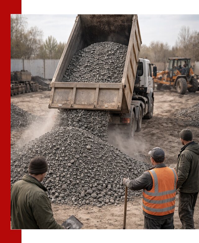 Доставка шлакового щебня в удобные сроки по выгодной цене в Камне-на-Оби