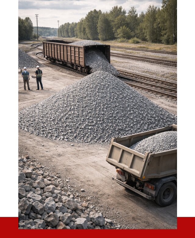 Железнодорожный щебень 20-60 в Камне-на-Оби от 1726 р. | ПРОНЕРУДКно