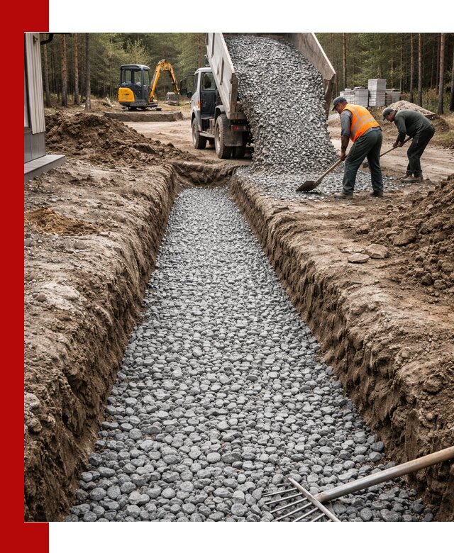 Щебень для дренажа с доставкой в Камне-на-Оби высокого качества