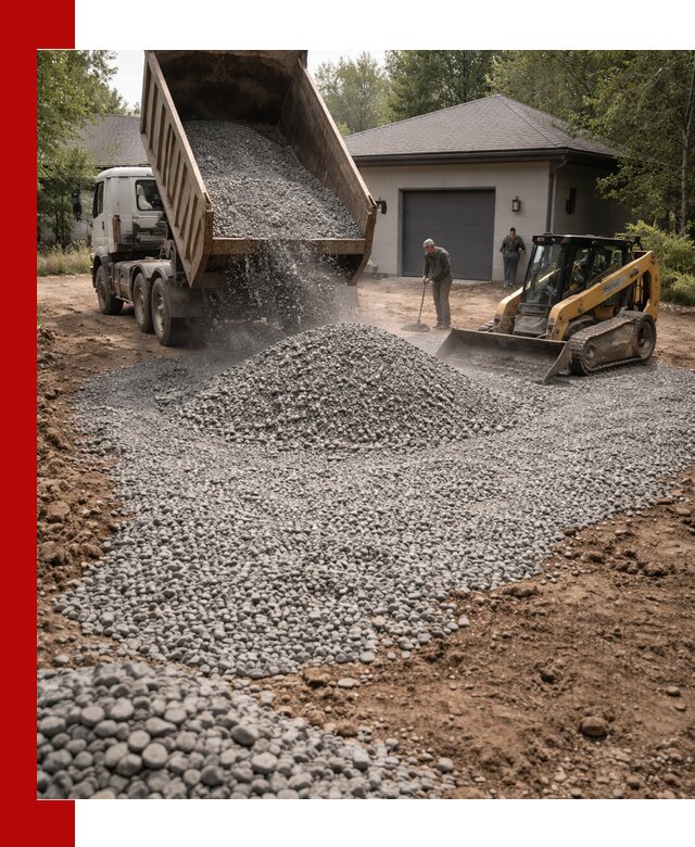 Щебень для парковки в Камне-на-Оби: доставка и укладка качественного материала