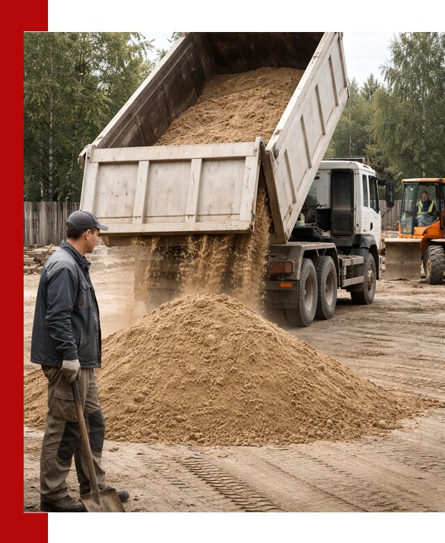 Доставка и продажа песка с разгрузкой в Камне-на-Оби