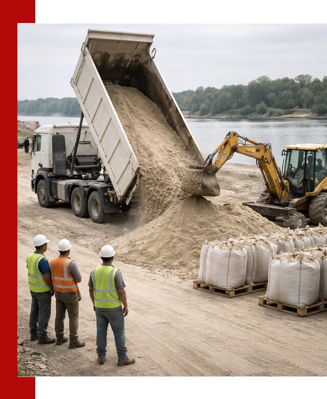 Доставка речного песка в Камне-на-Оби самосвалами и погрузкой