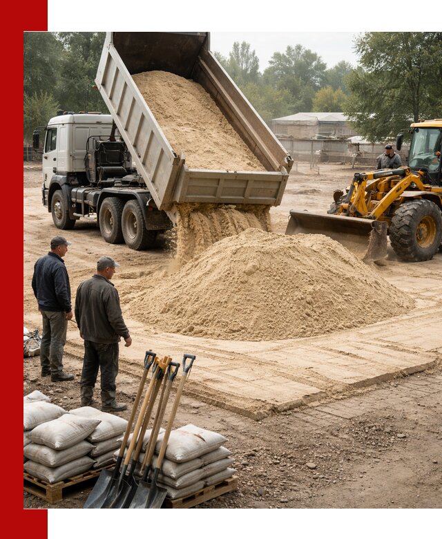 Доставка мытого песка в Камне-на-Оби с самосвалами по выгодной цене