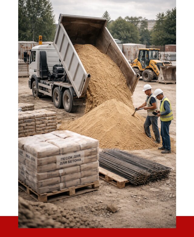 Песок для бетона в Камне-на-Оби от 2538 р. с доставкой, ПРОНЕРУДКно