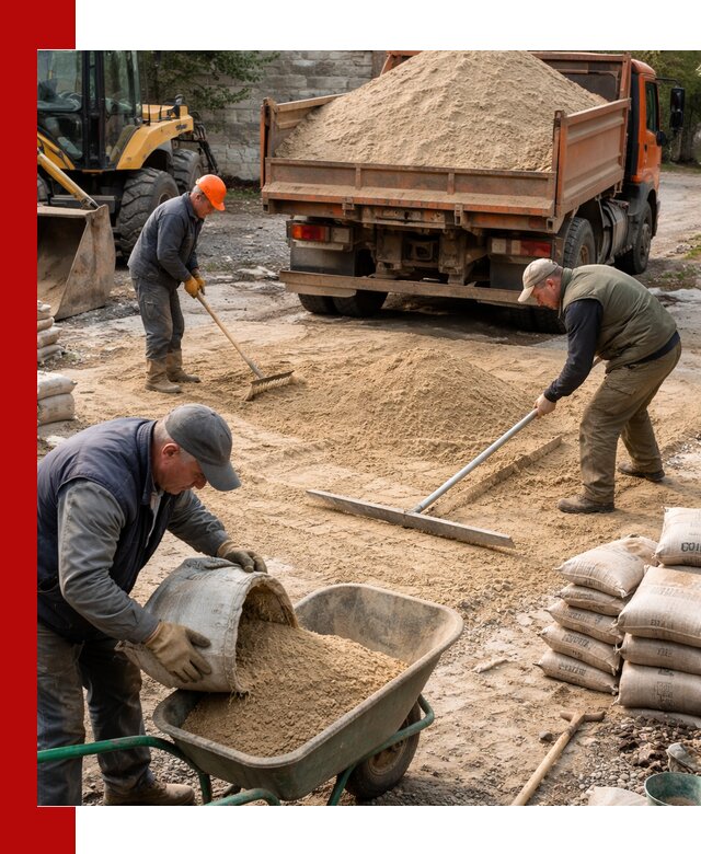 Поставка песка для стяжки в Камне-на-Оби с быстрой доставкой