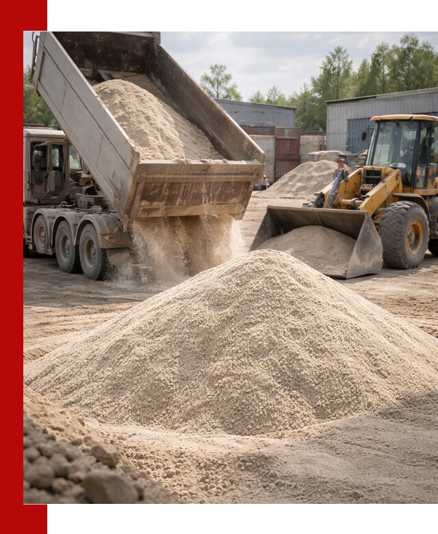 Кварцевый песок с доставкой в Камне-на-Оби для строительных работ