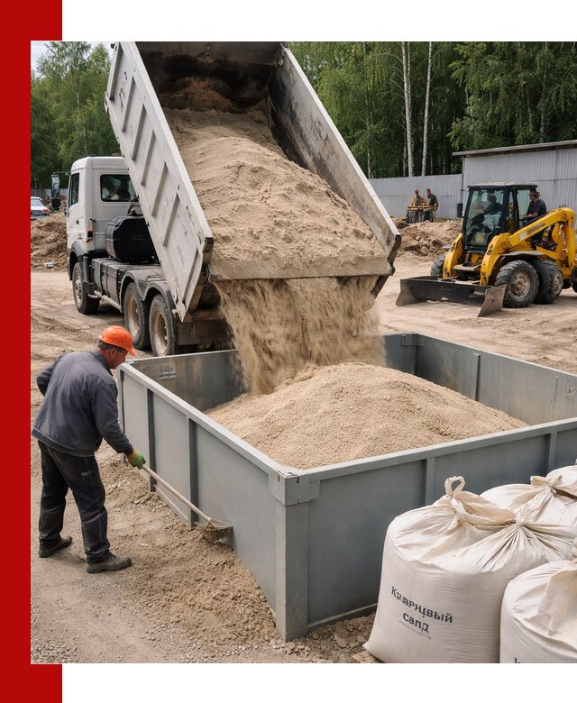 Кварцевый песок для фильтра в Камне-на-Оби — доставка и качество