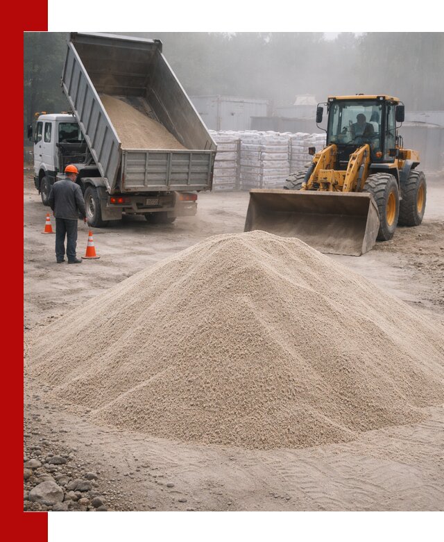 Кварцевый песок фракция 0–8 для стройработ в Камне-на-Оби