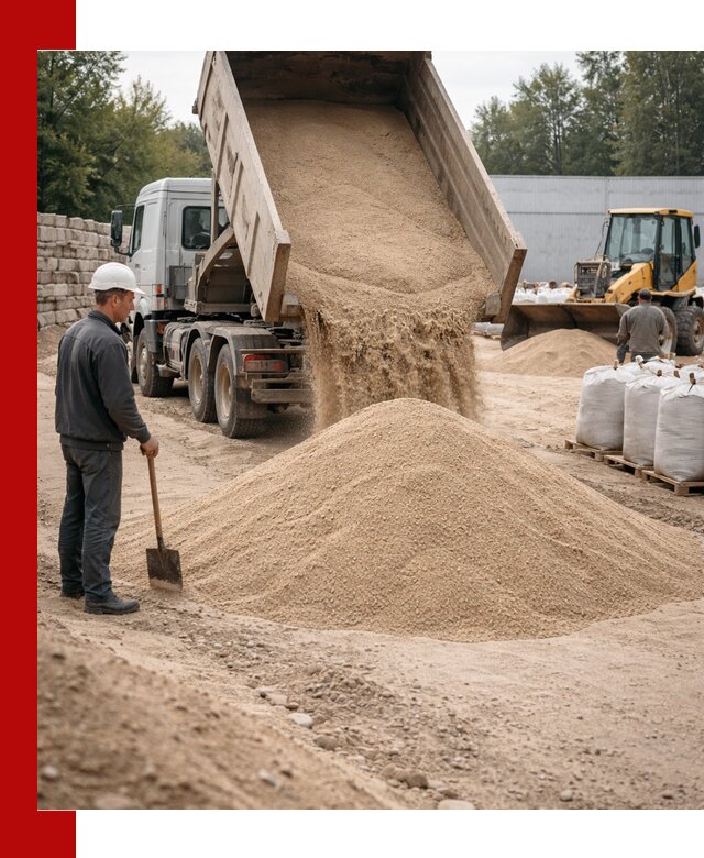 Кварцевый песок фракция 0–3 мм с доставкой в Камне-на-Оби