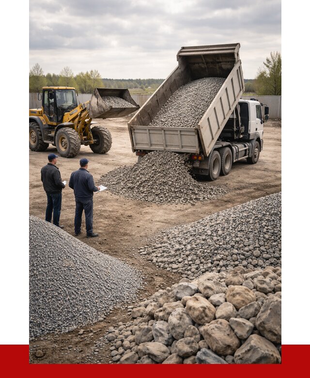 Гравий и камень с доставкой в Камне-на-Оби от 4263 р. - ПРОНЕРУДКно