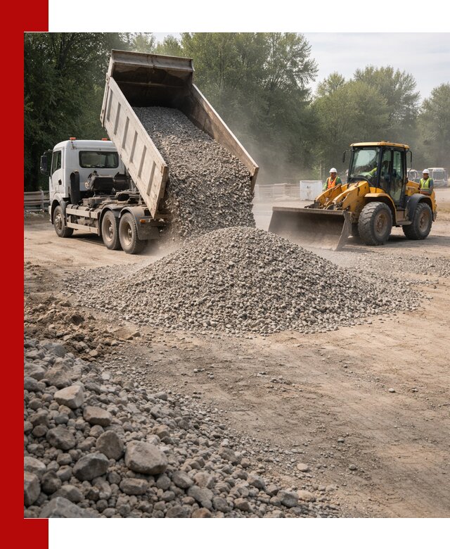 Гравий фракция 5–20 доставка в Камне-на-Оби оптом и в розницу