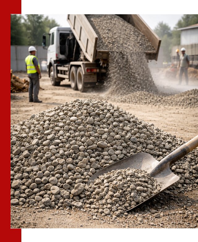 Доставка гравия фракции 20-40 в Камне-на-Оби с самосвалами