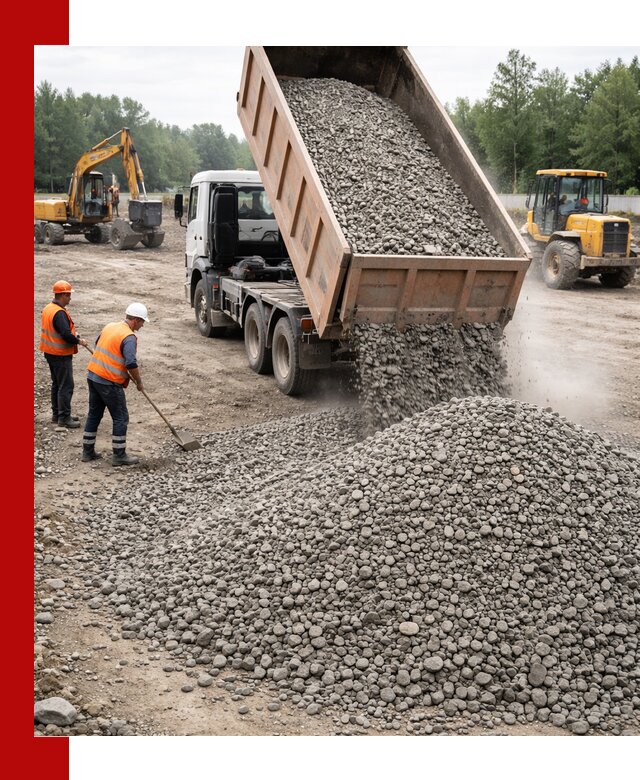 Доставка гравия фракции 40-70 в Камне-на-Оби оптом и в розницу