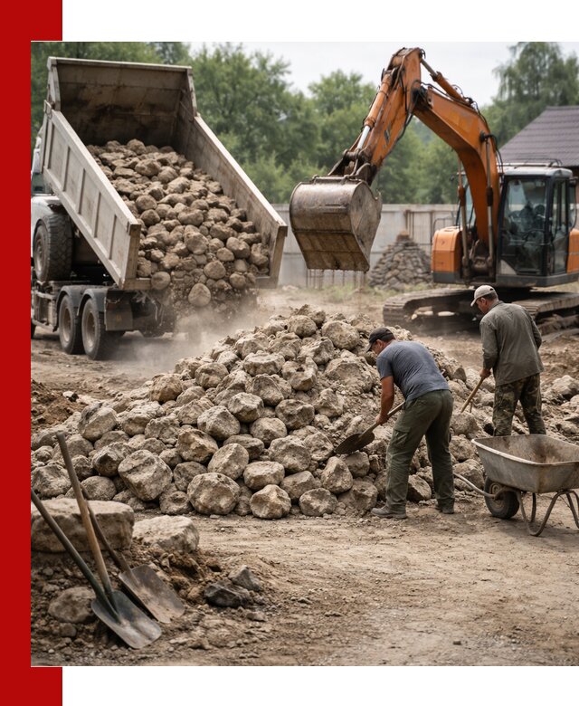 Доставка и разгрузка бутового камня в Камне-на-Оби