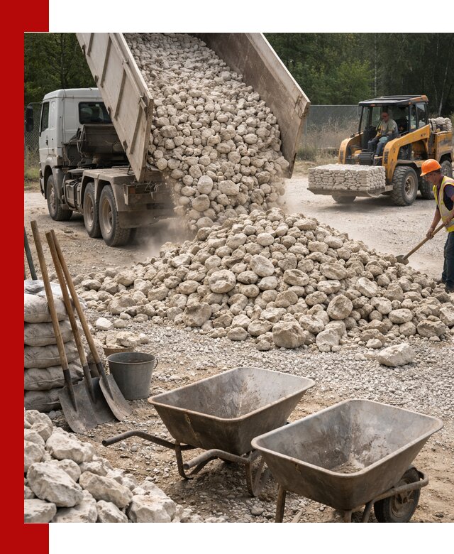 Доставка и продажа бутового известнякового камня в Камне-на-Оби