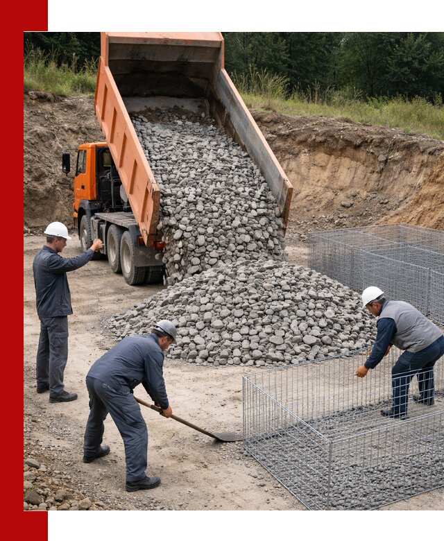 Камень для габионов с доставкой в Камне-на-Оби быстро и надёжно