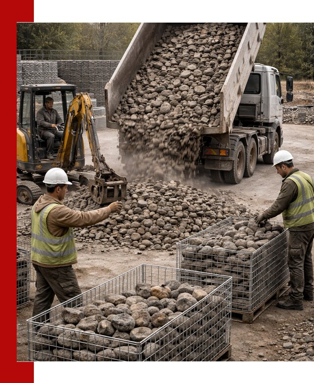 Камень для габионов фракция 100–201 в Камне-на-Оби