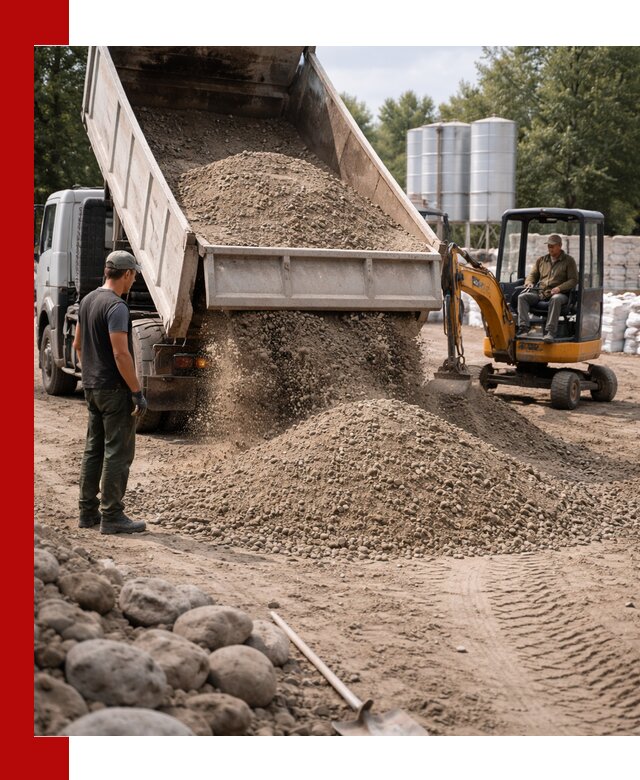 Доставка ПГС С3 в Камне-на-Оби самосвалами и миксерами
