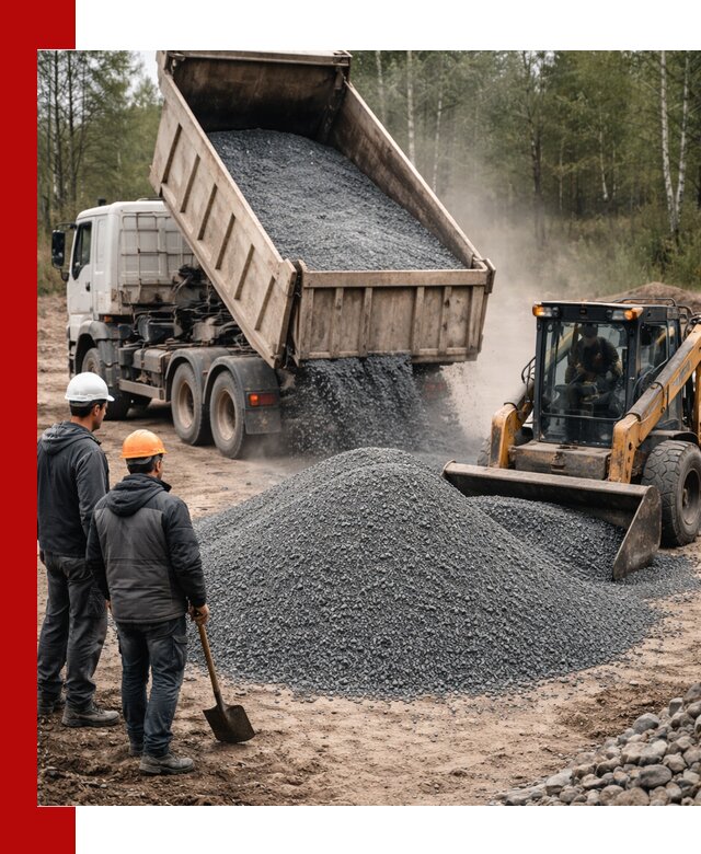 Гранитный отсев 0-5 с доставкой и разгрузкой в Камне-на-Оби