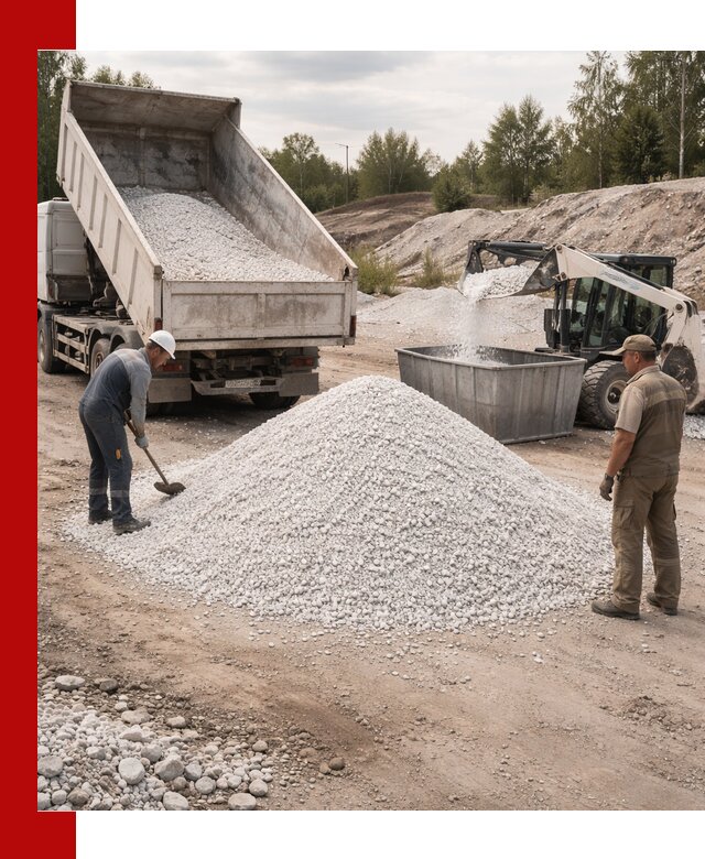 Доставка и продажа белой мраморной крошки в Камне-на-Оби