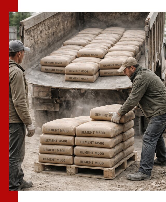 Цемент М500 с доставкой самосвалом в Камне-на-Оби