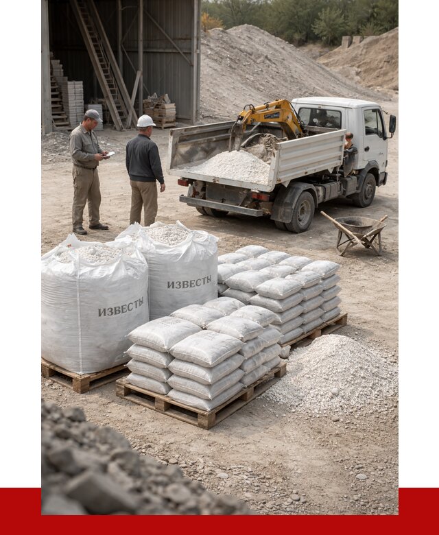 Известь строительная в Камне-на-Оби с доставкой от 4263 р. | ПРОНЕРУДКно