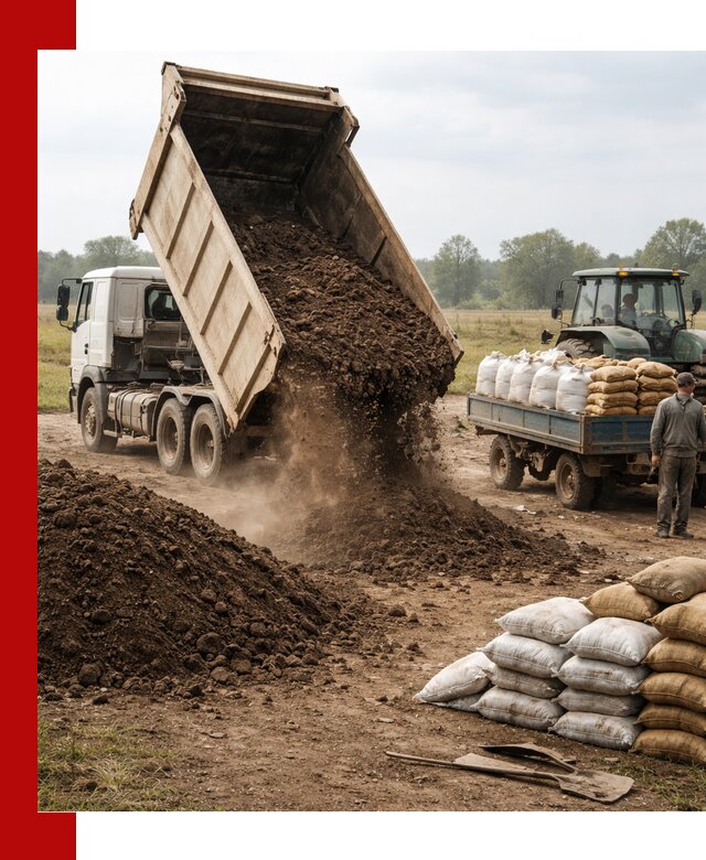 Доставка грунта и удобрений оптом в Камне-на-Оби для сельхоз и строительства