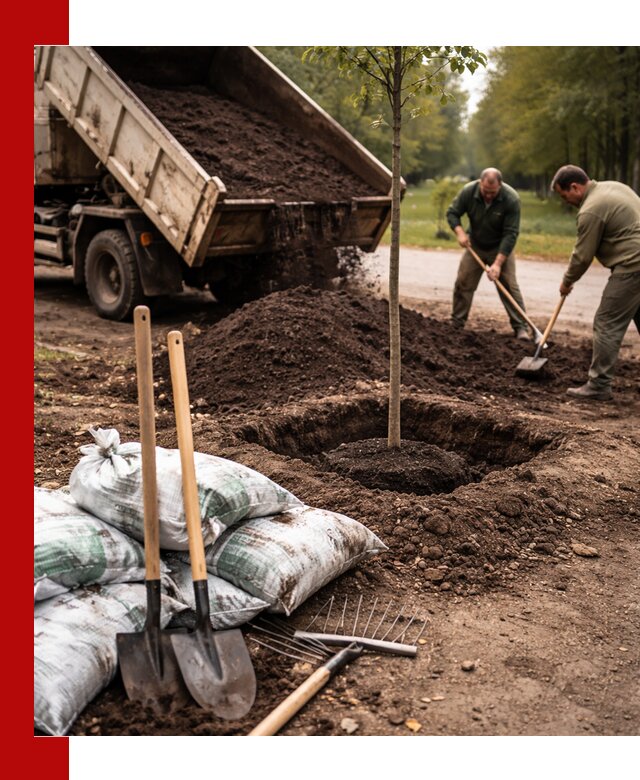 Грунт для посадки деревьев в Камне-на-Оби — доставка и подготовка почвы