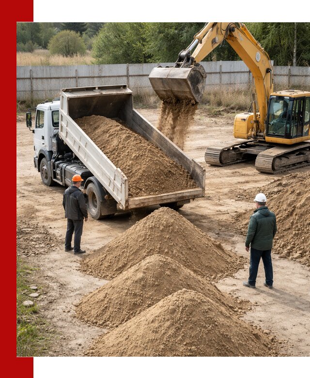 Доставка супеси вагонными и автопартиями в Камне-на-Оби