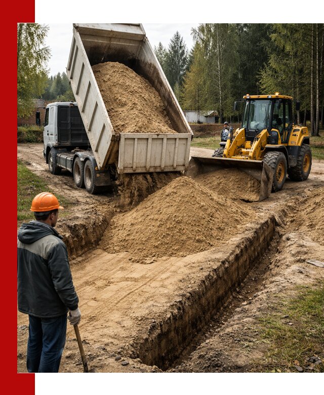 Доставка песчаного грунта в Камне-на-Оби для строительных работ