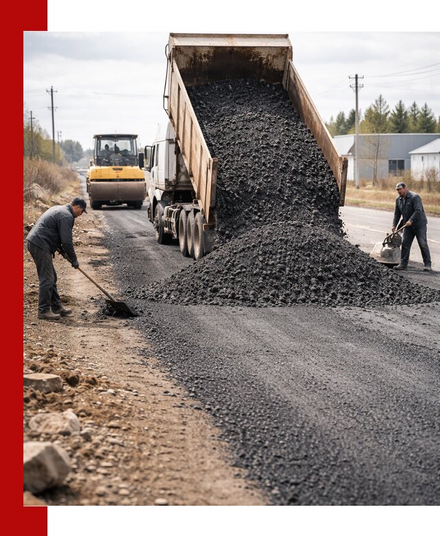 Асфальтовая крошка для дорог в Камне-на-Оби — поставка и доставка