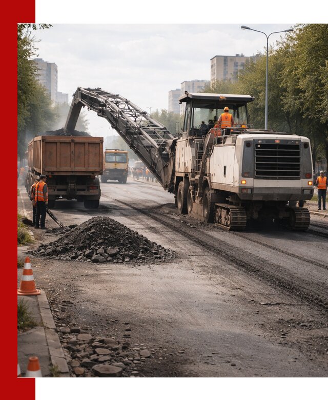 Фрезерованный асфальт в Камне-на-Оби — удаление и вывоз старого покрытия