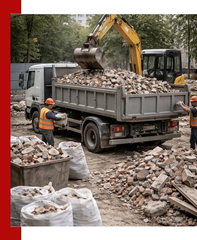 Вывоз строительного мусора в Камне-на-Оби с самосвалами и контейнерами