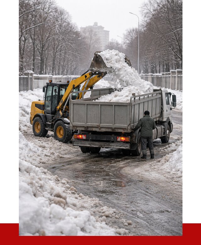 Вывоз снега с погрузкой в Камне-на-Оби от 3553 р. ПРОНЕРУДКно