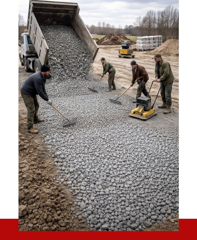 Устройство щебеночной подушки в Камне-на-Оби от 4568 р. ПРОНЕРУДКно